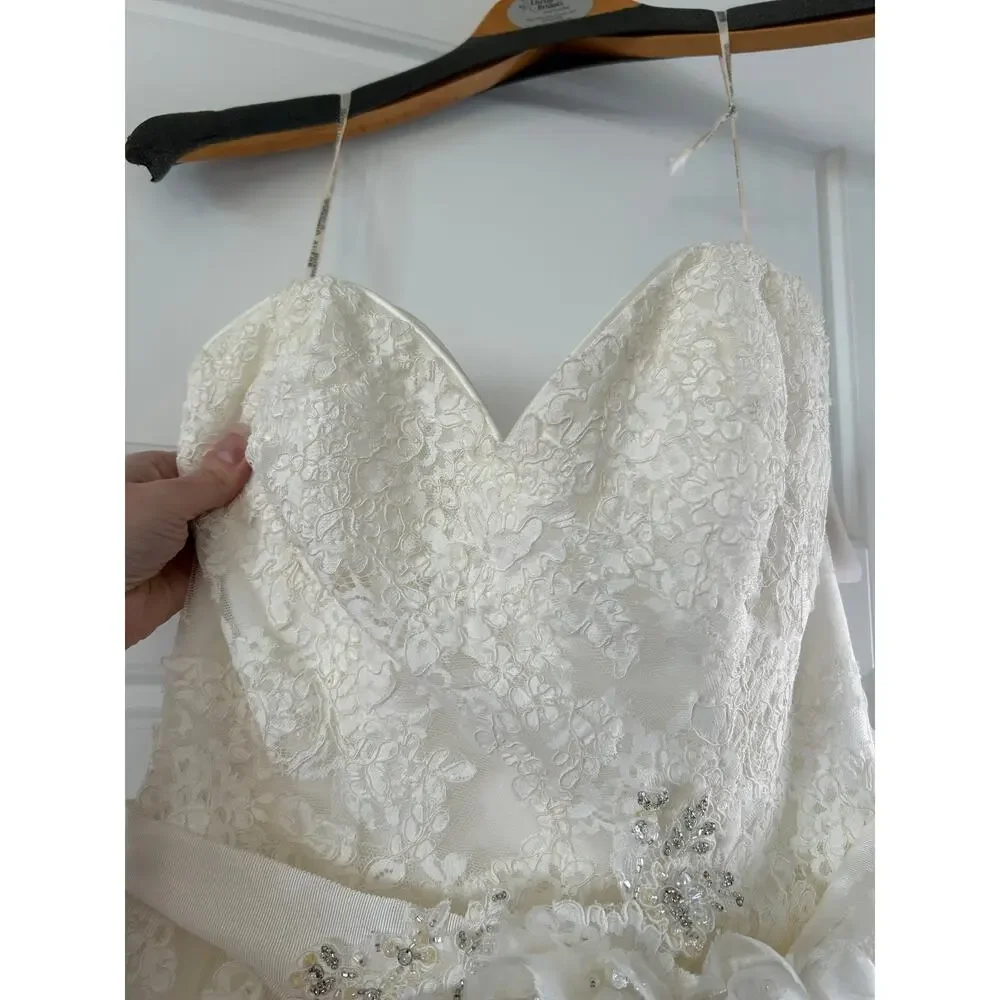 Maggie Sottero Chloe Wedding Dress Sweet Heart Ball Gown Lace Tulle Ivory 10 NWT - Picture 3 of 11